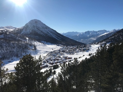 the ski resort of Montgenèvre in the winter